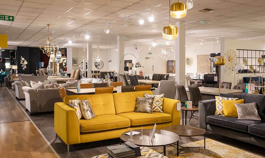 furniture in a display room